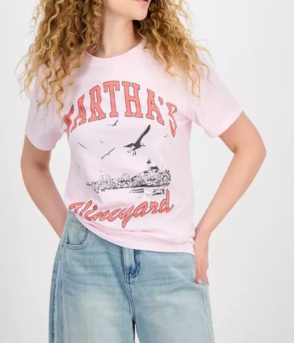Grayson Threads, The Label Tops - Grayson Threads Juniors' Martha's Vineyard Graphic T-Shirt S